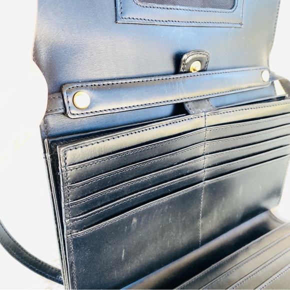 RALPH LAUREN blackwatch plaid leather wallet clutch crossbody bag vintage - Picture 7 of 14